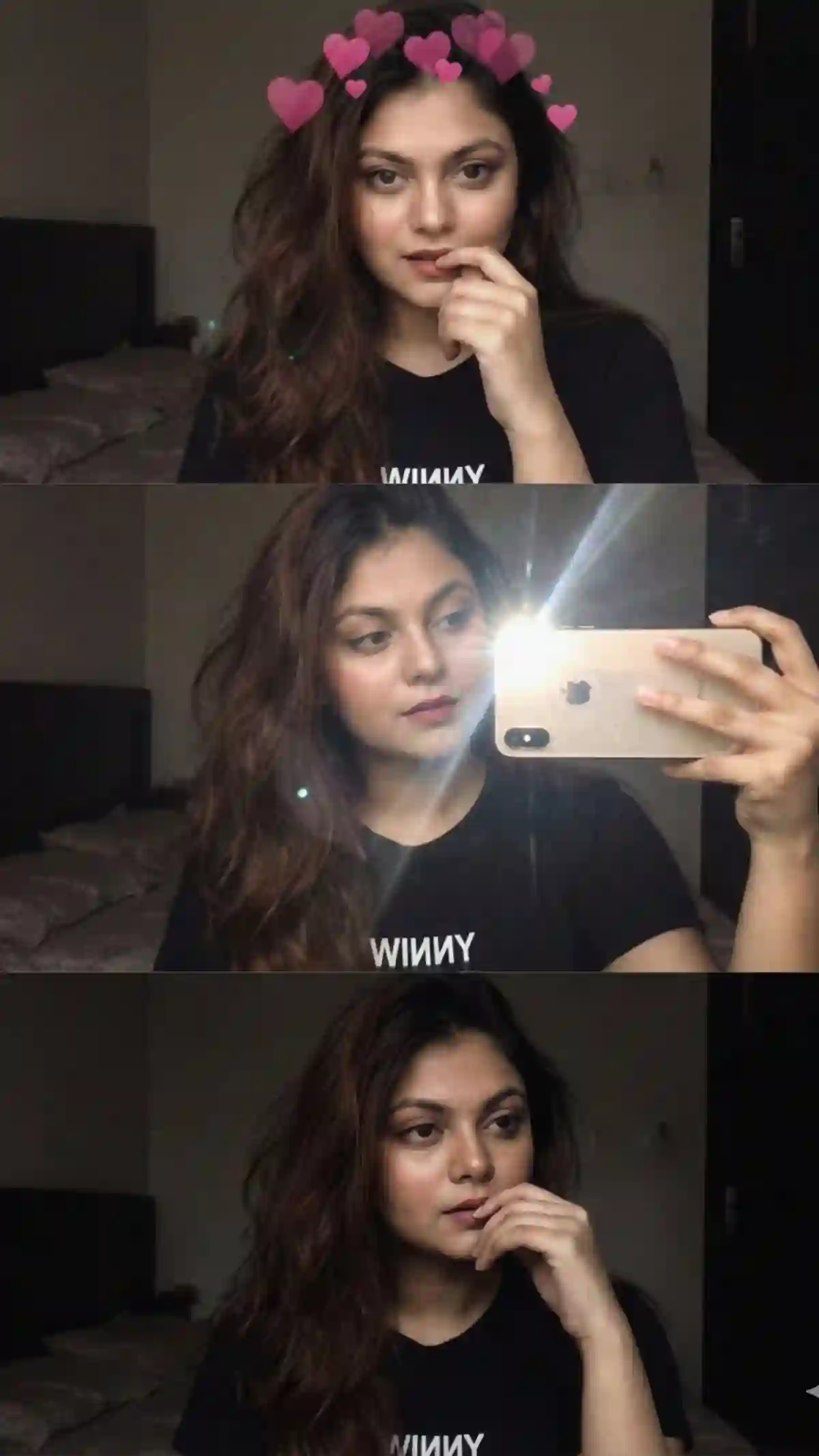 MacBook Photo Booth Style 3-Frame Webcam Collage Portrait | Dreamy Low-Resolution Aesthetic