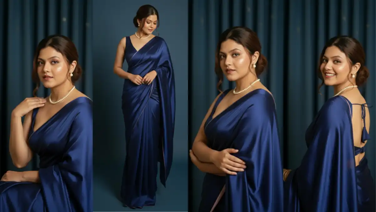Blue Saree Photoshoot Gemini Prompt: Create Stunning Cinematic AI Portraits