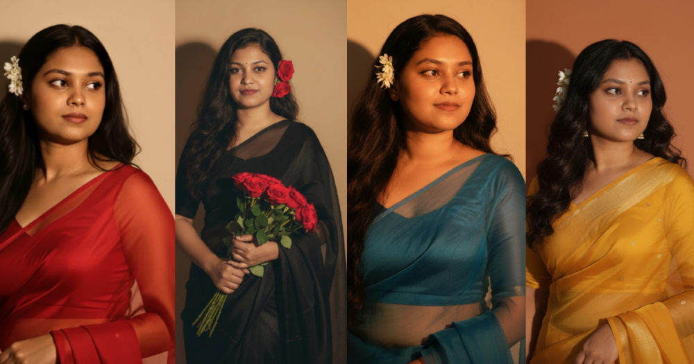 Gemini AI Red Saree Trend: Create Retro Bollywood Posters